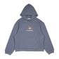 Liberation Hoodie in india ink, front view, laid flat