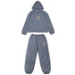 Liberation Tracksuit in india ink, hoodie and joggers laid flat