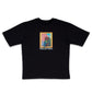 Prototype T-Shirt in black, front view, laid flat