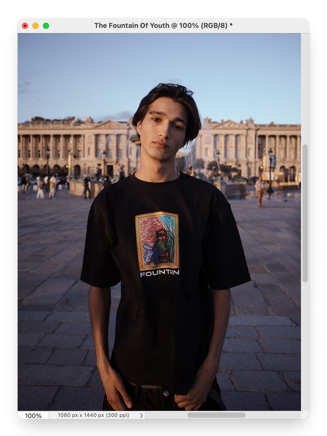 Prototype T-Shirt in black, worn