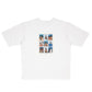 Stamp T-Shirt in white, front view, laid flat