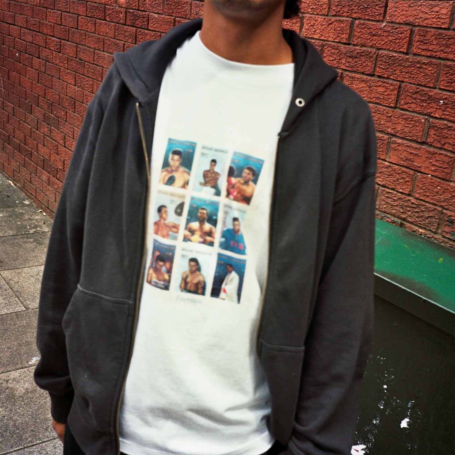 Stamp T-Shirt in white, laid flat