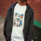 Stamp T-Shirt in white, laid flat